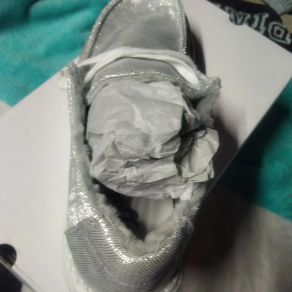 Gypsy Jazz Women's Shimmering Silver Sneakers - Picture 5 of 5